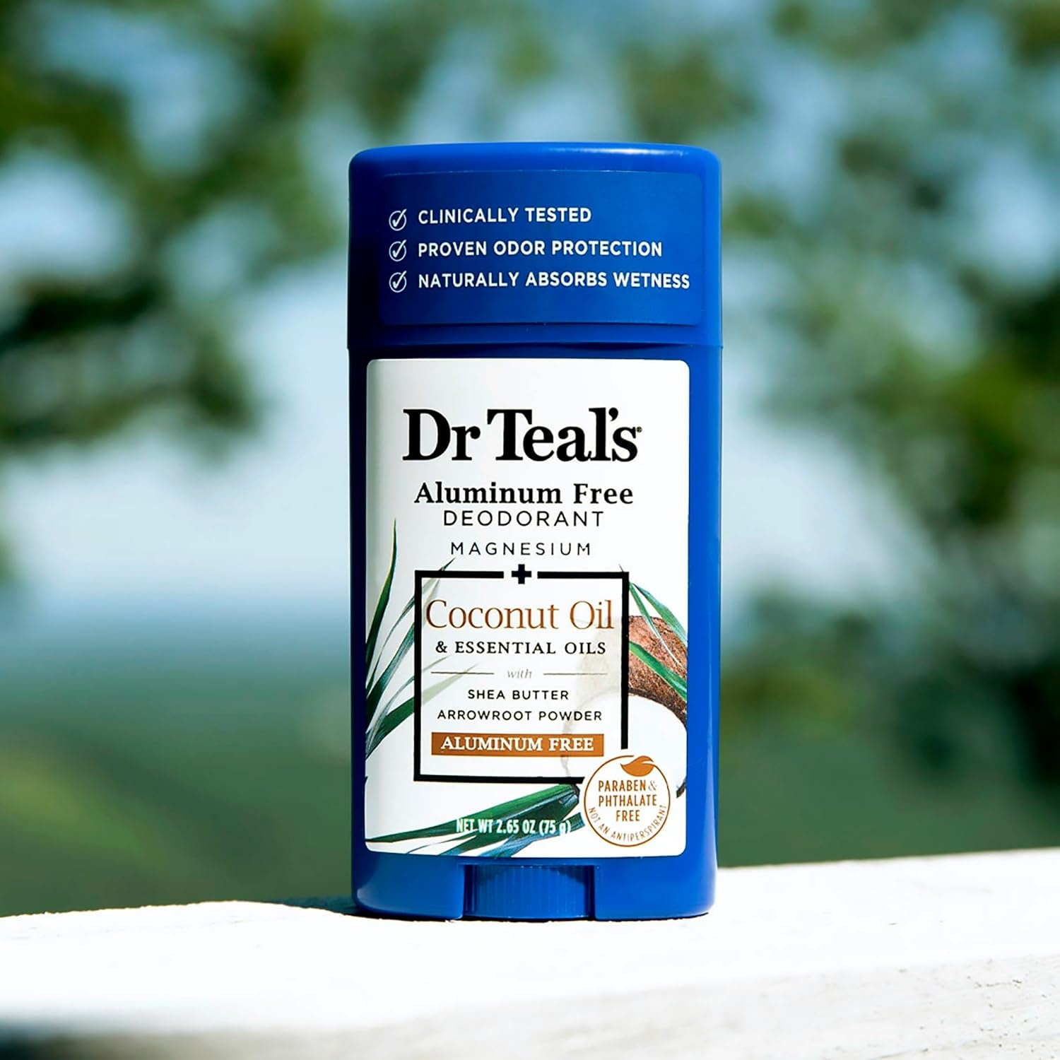 image:imageDr Teals Aluminum Free Deodorant Lavender Vanilla with Essential Oils 265 oz Pack of 3Coconut Oil