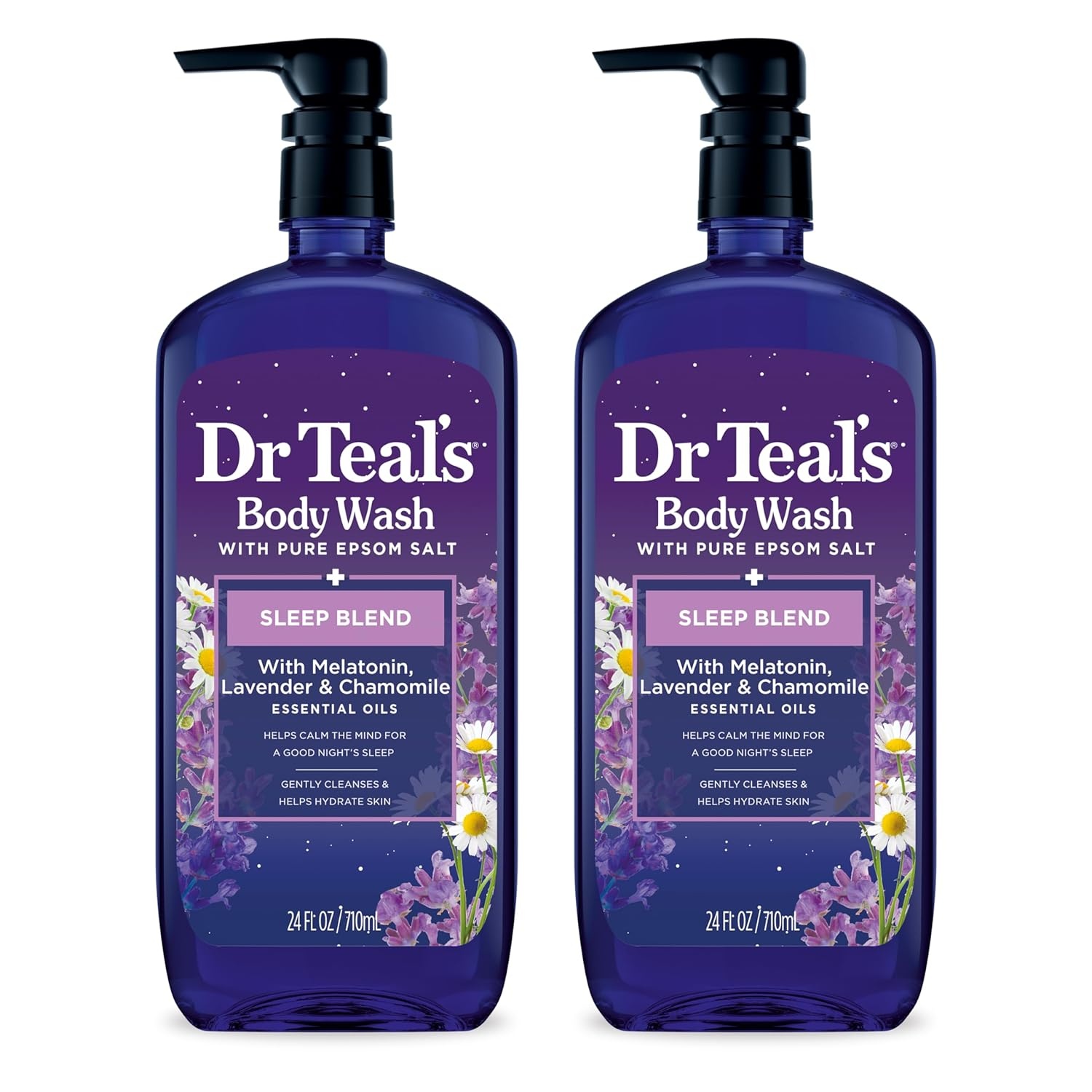 image:imageDr Teals Body Wash with Pure Epsom Salt DaytimeNighttime with Vitamin C amp Sleep Blend 24 fl oz Pack of 248 Fl Oz Pack of 1