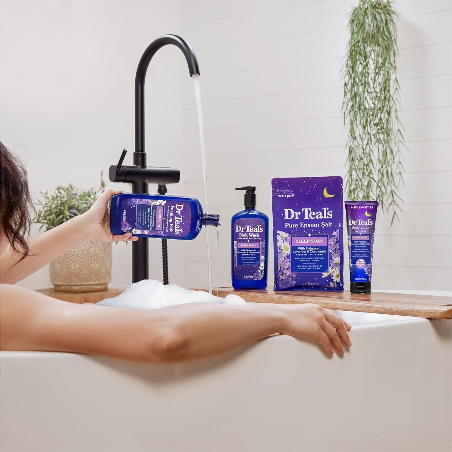 image:imageDr Teals Body Wash with Pure Epsom Salt DaytimeNighttime with Vitamin C amp Sleep Blend 24 fl oz Pack of 248 Fl Oz Pack of 1