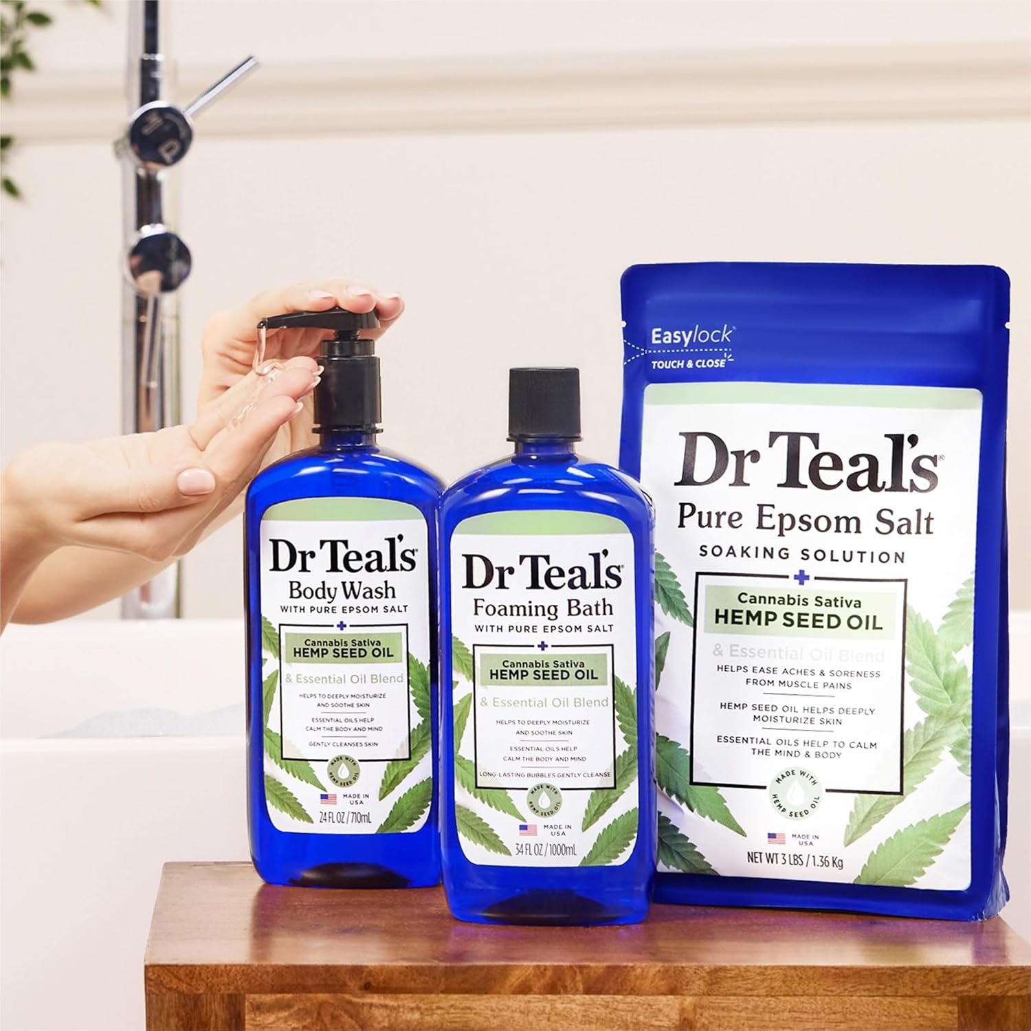 image:imageDr Teals Body Wash with Pure Epsom Salt DaytimeNighttime with Vitamin C amp Sleep Blend 24 fl oz Pack of 248 Fl Oz Pack of 1