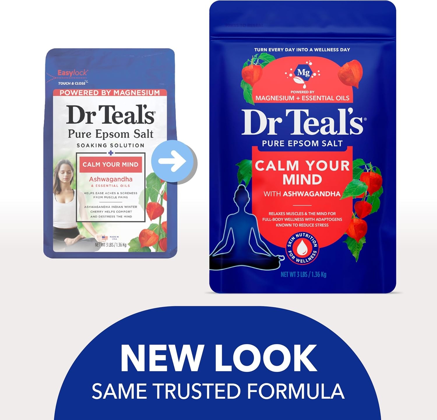 image:imageDr Teals Epsom Salt Magnesium Soak Ashwagandha amp Essential Oils 3 lbs Pack of 4