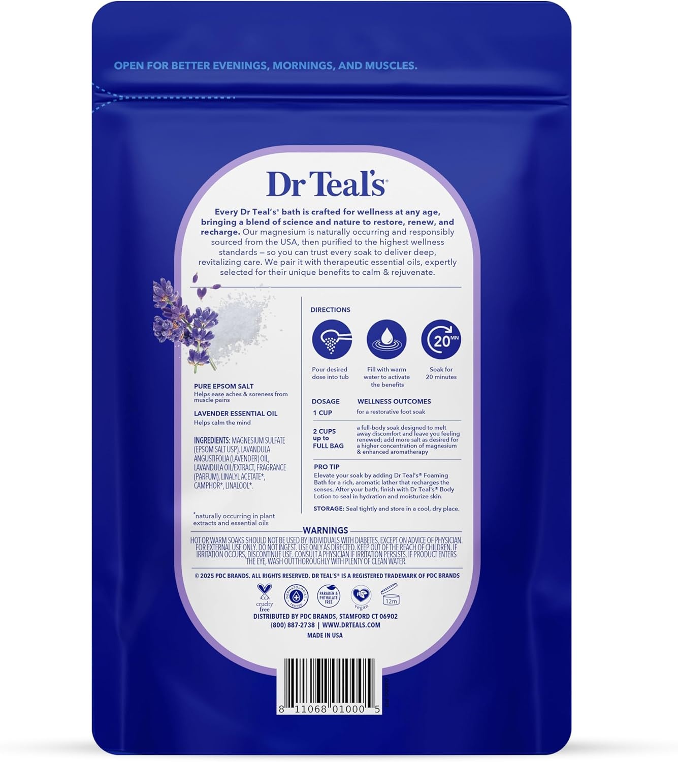 image:imageDr Teals Epsom Salt Magnesium Soak Lavender Eucalyptus amp Wellness Trio 3 lbs Pack of 3Lavender Eucalyptus and Rosemary