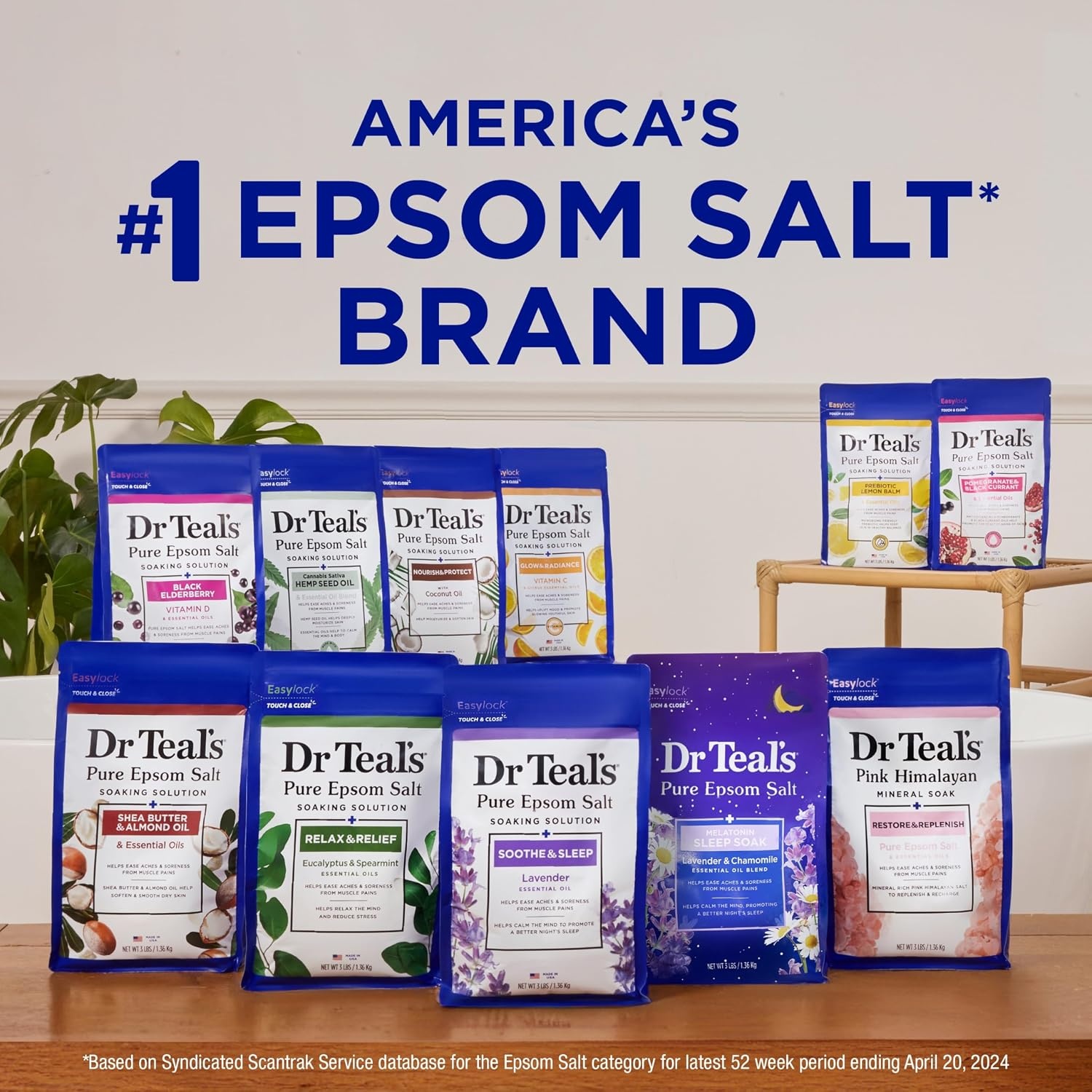 image:imageDr Teals Epsom Salt Magnesium Soak Lavender Eucalyptus amp Wellness Trio 3 lbs Pack of 3Lavender