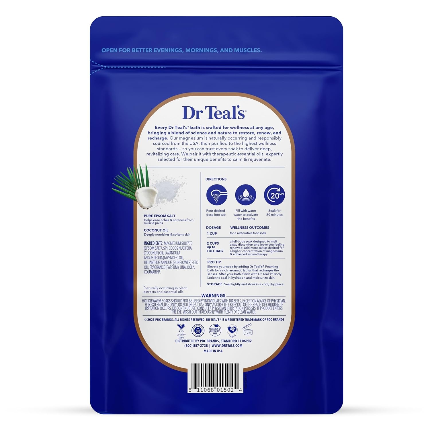 image:imageDr Teals Epsom Salt Magnesium Soak Nourish amp Protect with Coconut Oil 3 lbs Pack of 4