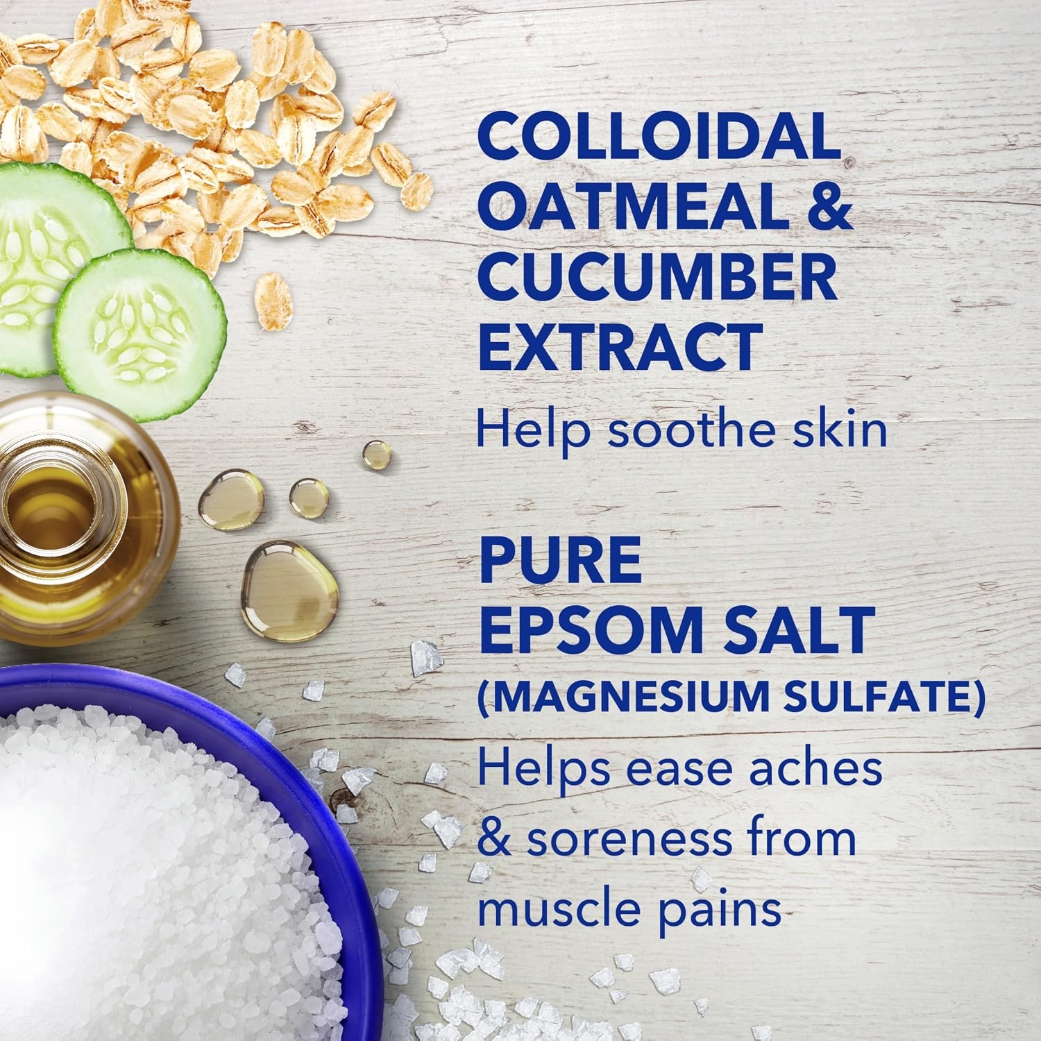 image:imageDr Teals Epsom Salt Magnesium Soak Sensitive Skin with Colloidal Oatmeal amp Cucumber 3 lbs Pack of 4