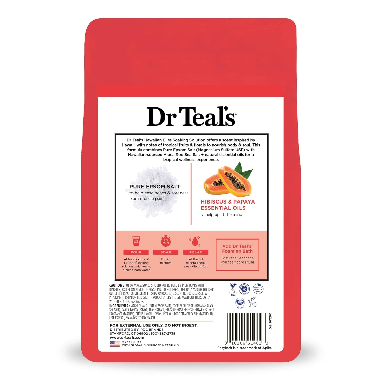 image:imageDr Teals Epsom Salt Magnesium Soak Vanilla Comfort 3 lbsHawaiian Bliss