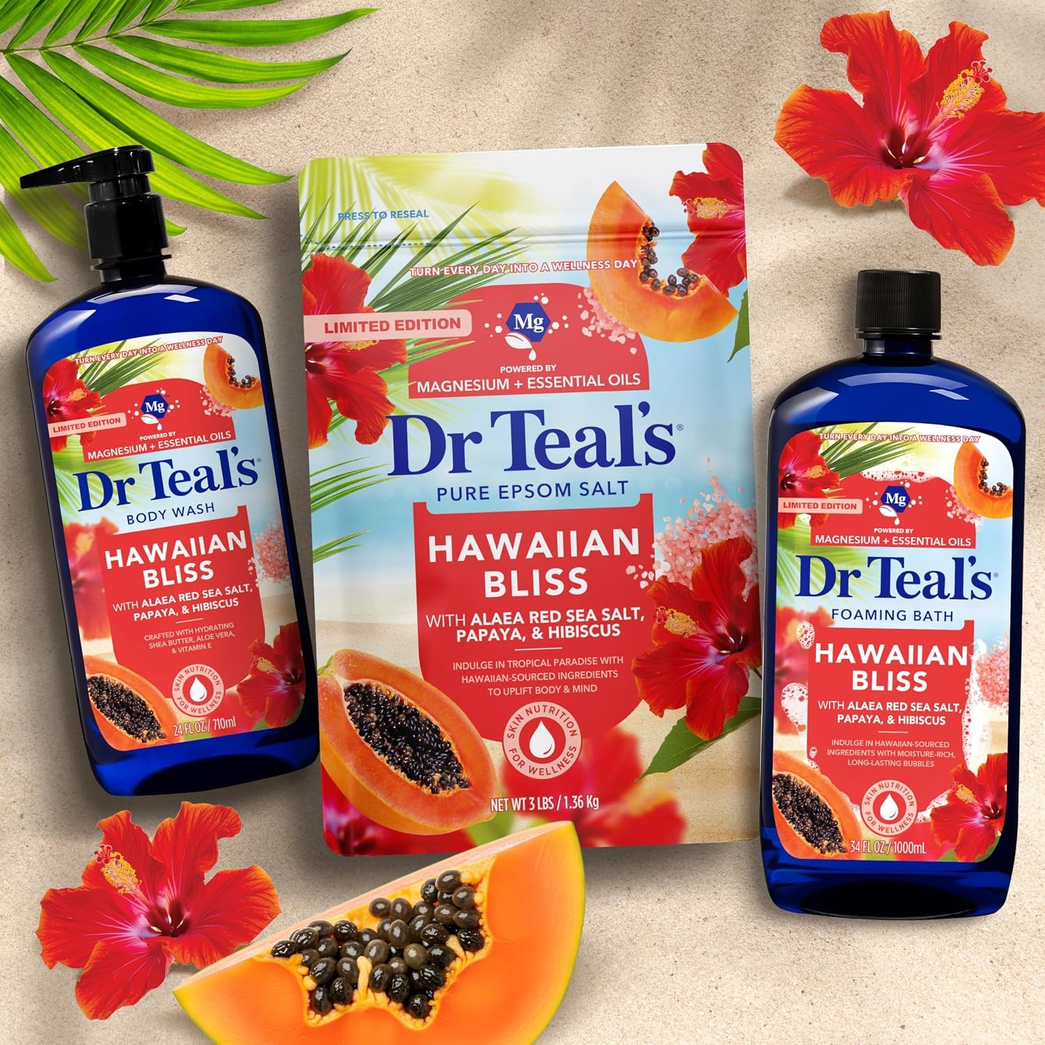 image:imageDr Teals Epsom Salt Magnesium Soak Vanilla Comfort 3 lbsHawaiian Bliss