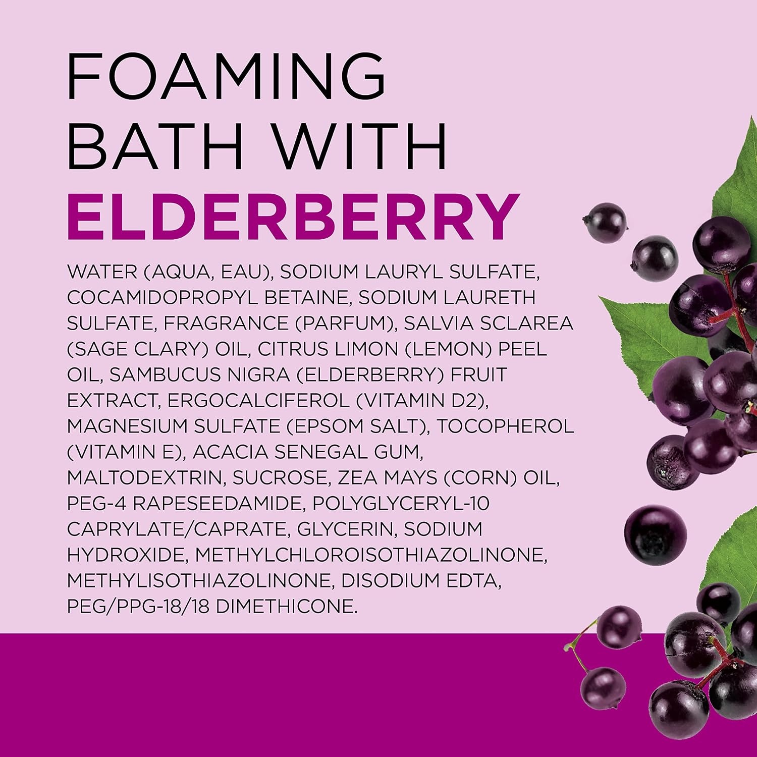 image:imageDr Teals Foaming Bath with Pure Epsom Salt Black Elderberry with Vitamin D 34 fl oz Pack of 434 Fl Oz Pack of 4