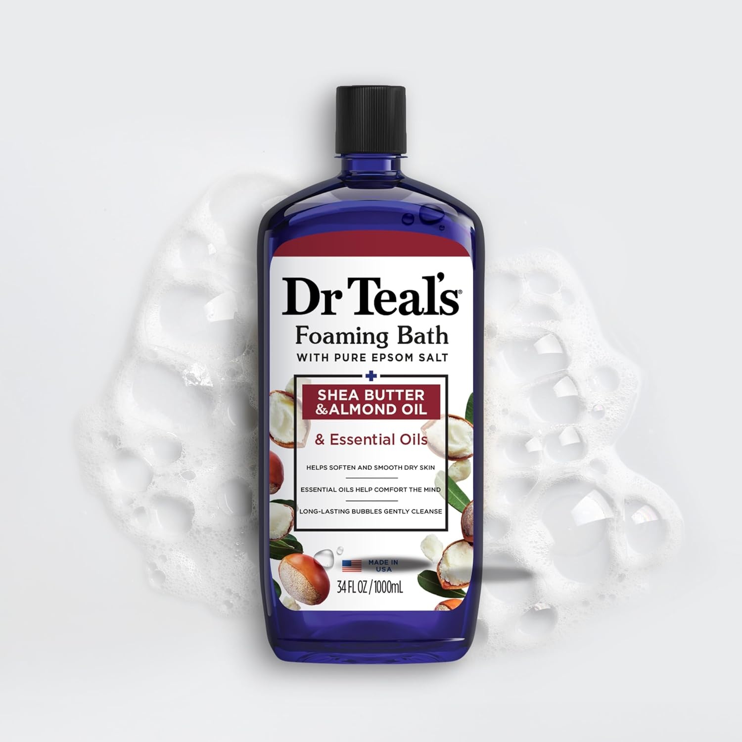 image:imageDr Teals Foaming Bath with Pure Epsom Salt Shea Butter amp Almond 34 fl oz Pack of 4Bathwater Additive