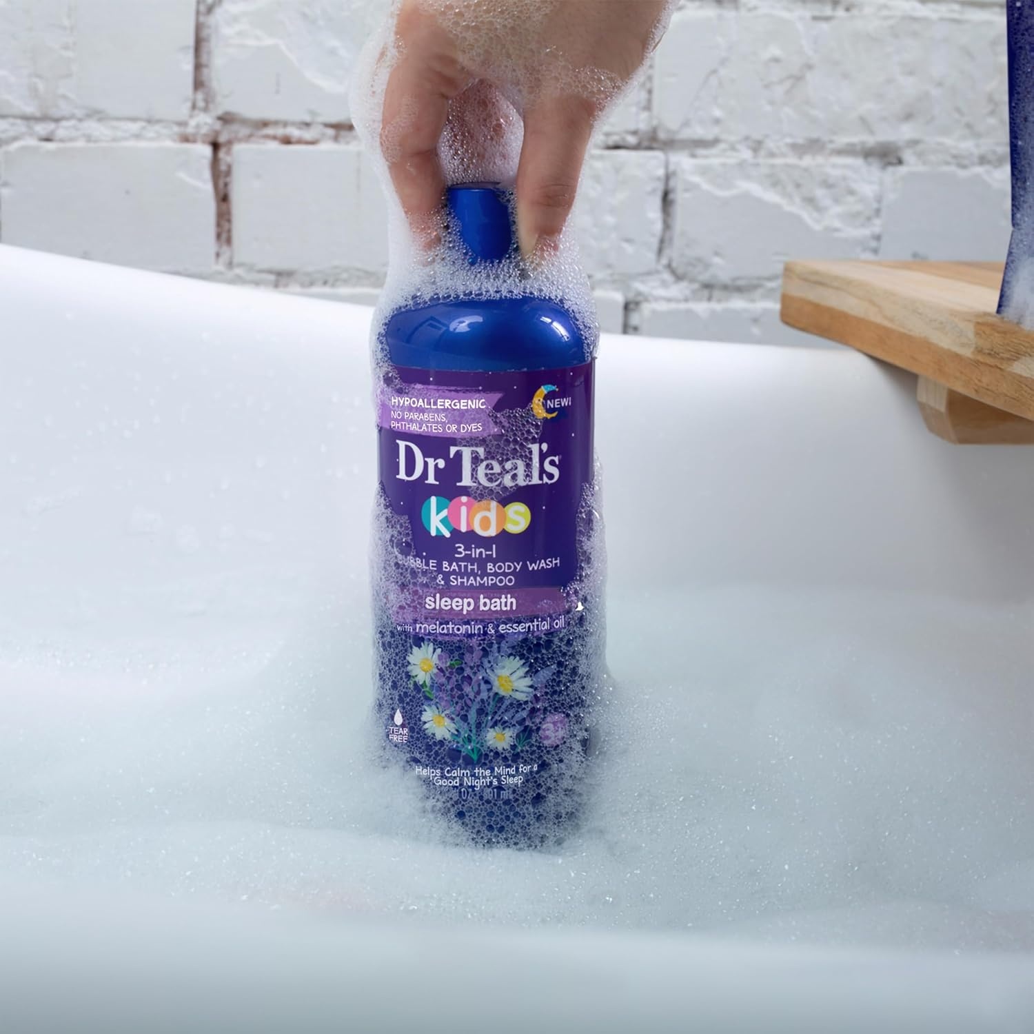 image:imageDr Teals Kids 3in1 Bubble Bath Body Wash amp Shampoo Boost amp Renew Elderberry with Vitamin C 20 fl oz Pack of 3Sleep Blend