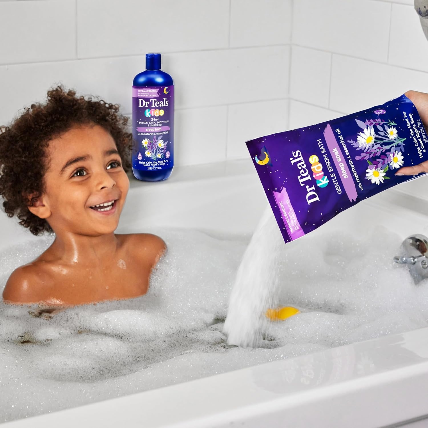 image:imageDr Teals Kids 3in1 Bubble Bath Body Wash amp Shampoo Boost amp Renew Elderberry with Vitamin C 20 fl oz Pack of 3Sleep Blend