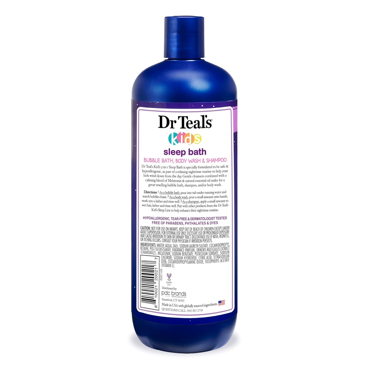 image:imageDr Teals Kids 3in1 Bubble Bath Body Wash amp Shampoo Boost amp Renew Elderberry with Vitamin C 20 fl oz Pack of 3Sleep Blend