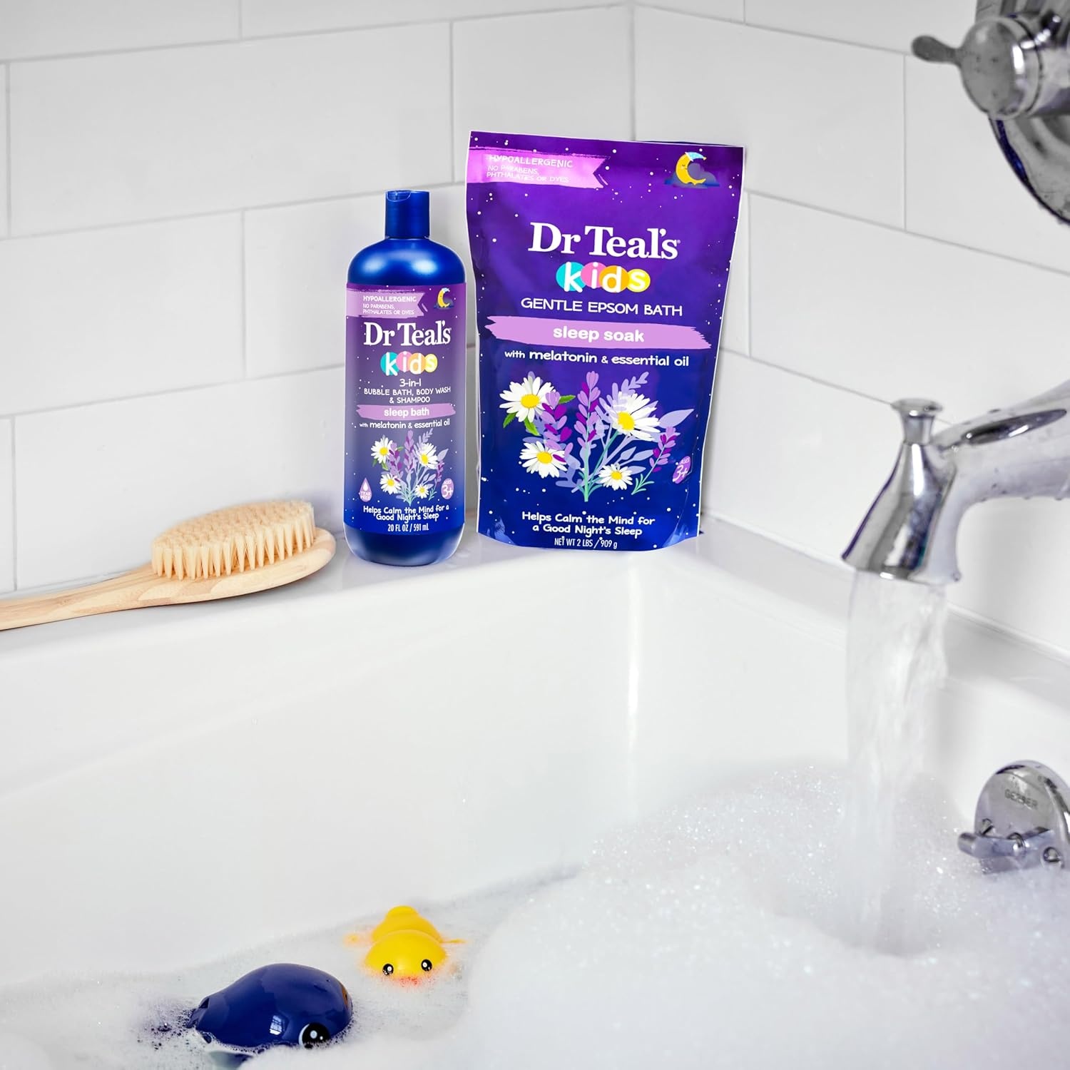 image:imageDr Teals Kids 3in1 Bubble Bath Body Wash amp Shampoo Boost amp Renew Elderberry with Vitamin C 20 fl oz Pack of 3Sleep Blend