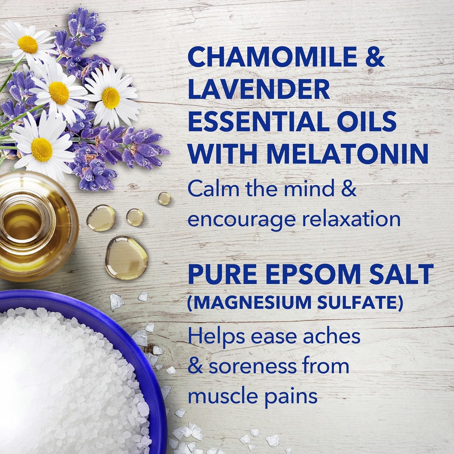 image:imageDr Teals Pure Epsom Salt Melatonin Sleep Soak with Essential Oil Blend 3 lb Pack of 4