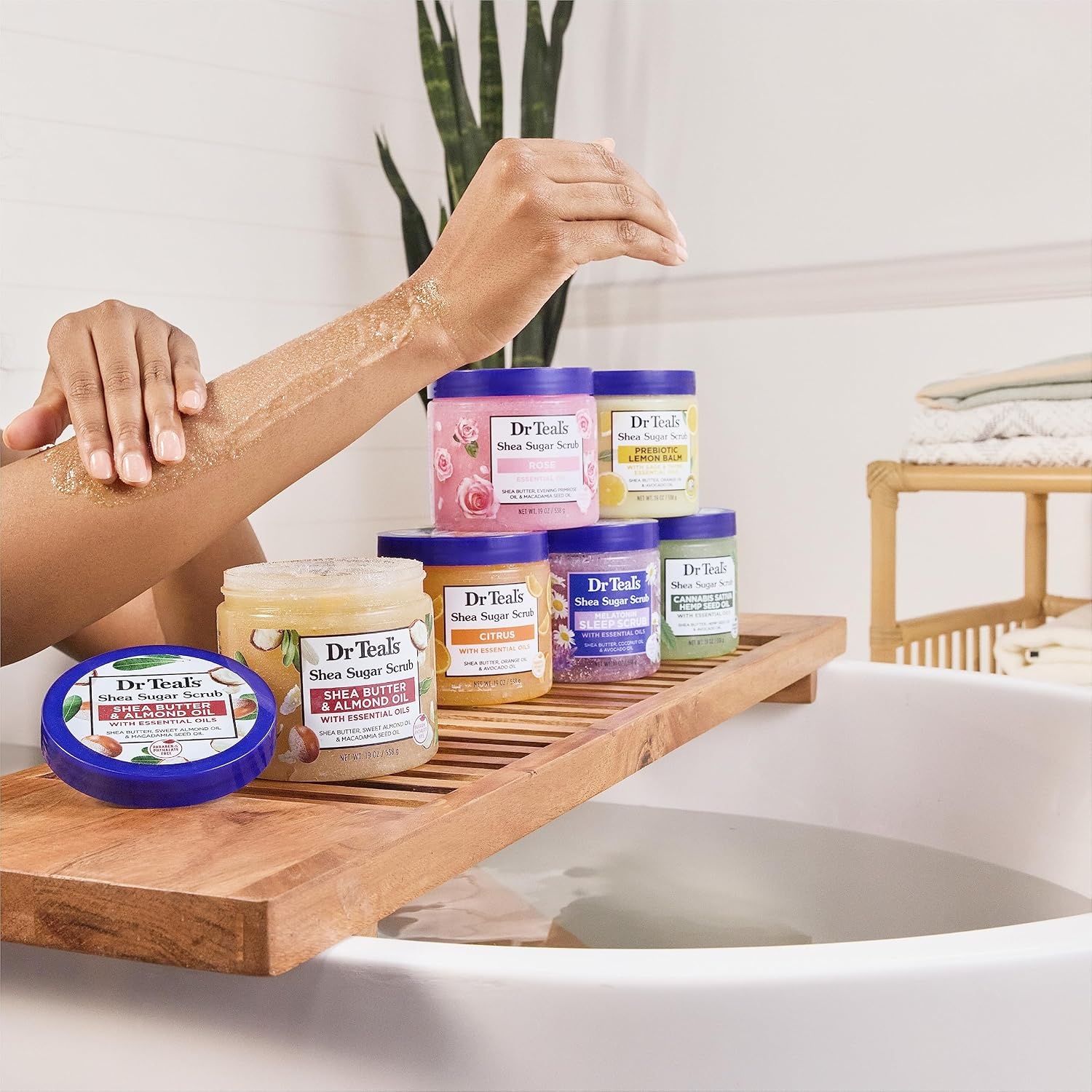 image:imageDr Teals Shea Sugar Scrub Lavender Essential Oils 19 oz Pack of 3Lavender Melatonin with Essential Oils