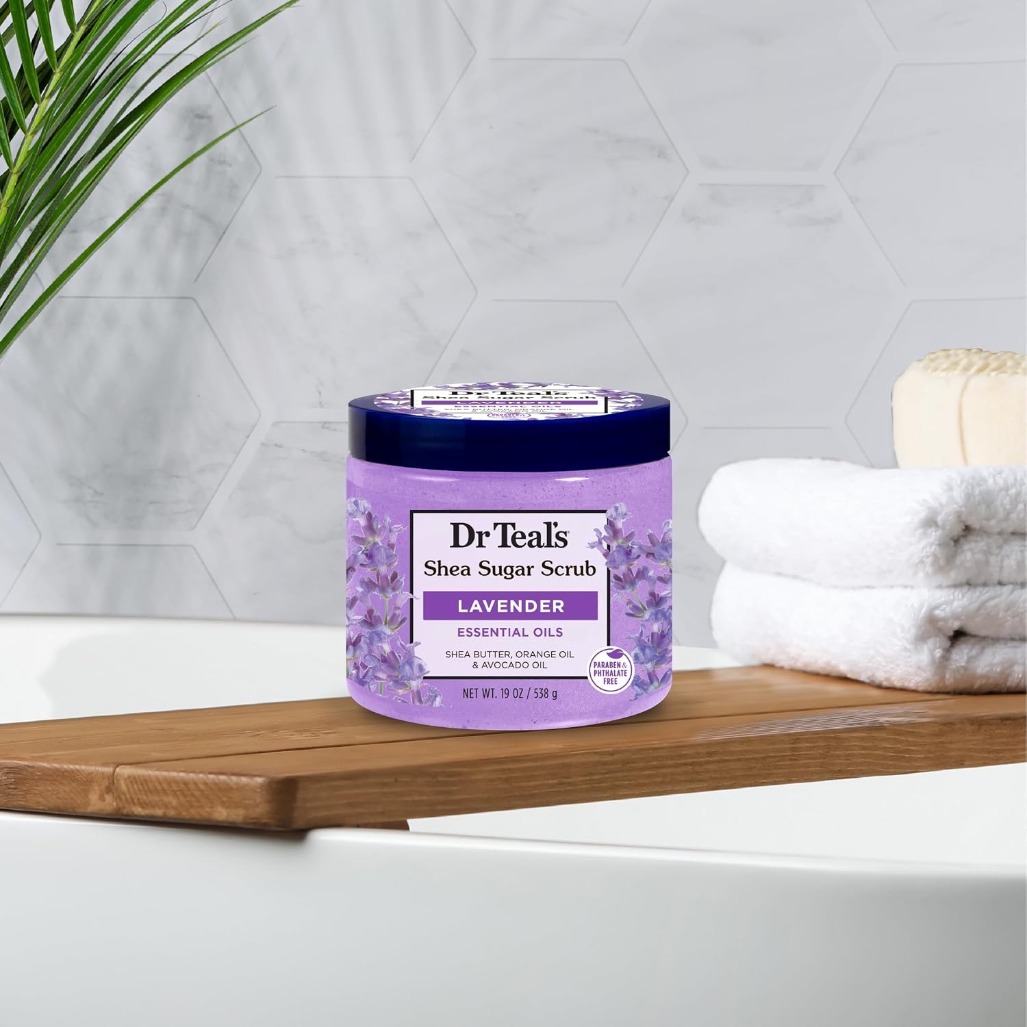 image:imageDr Teals Shea Sugar Scrub Lavender Essential Oils 19 oz Pack of 3Lavender with Essential Oils
