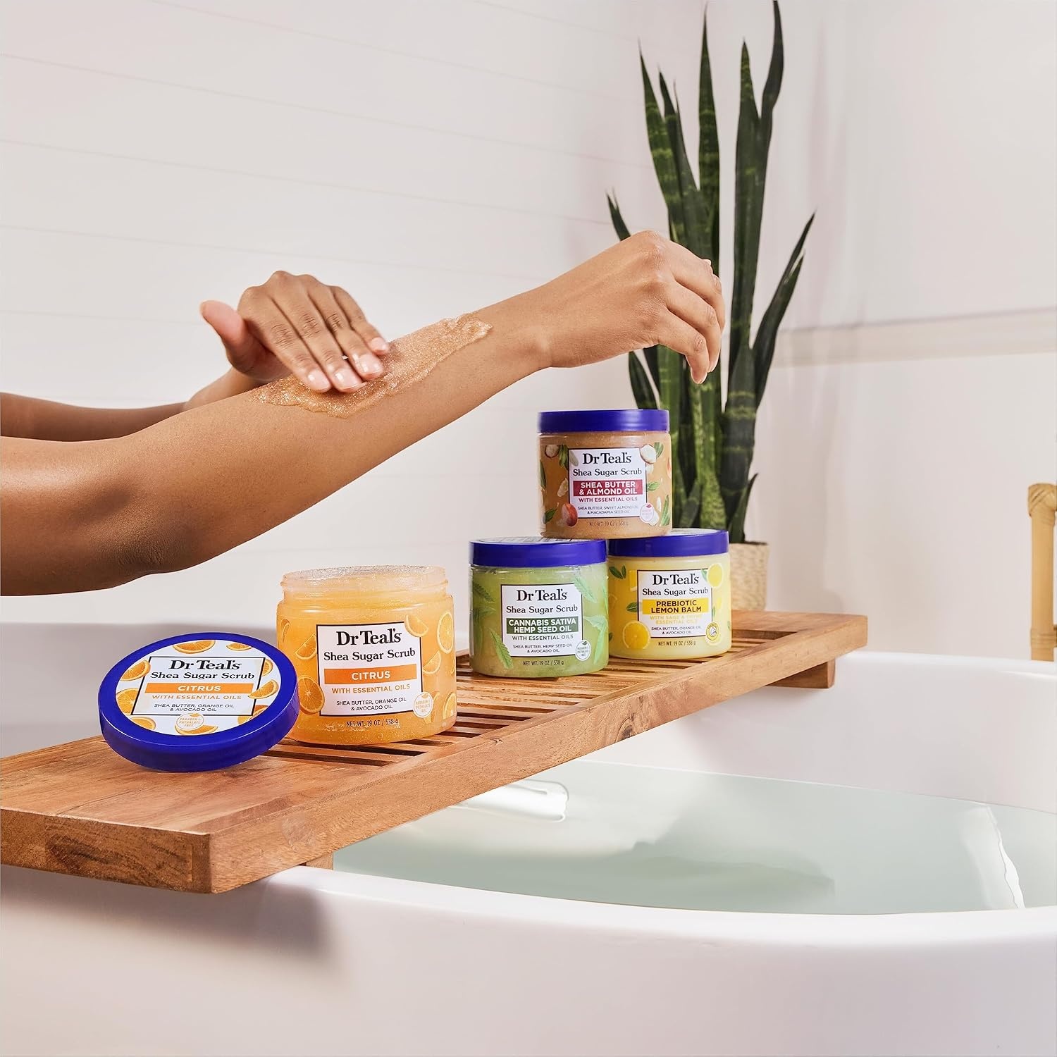 image:imageDr Teals Shea Sugar Scrub Lavender Essential Oils 19 oz Pack of 3Shea Butter with Almond Oil Essential Oils