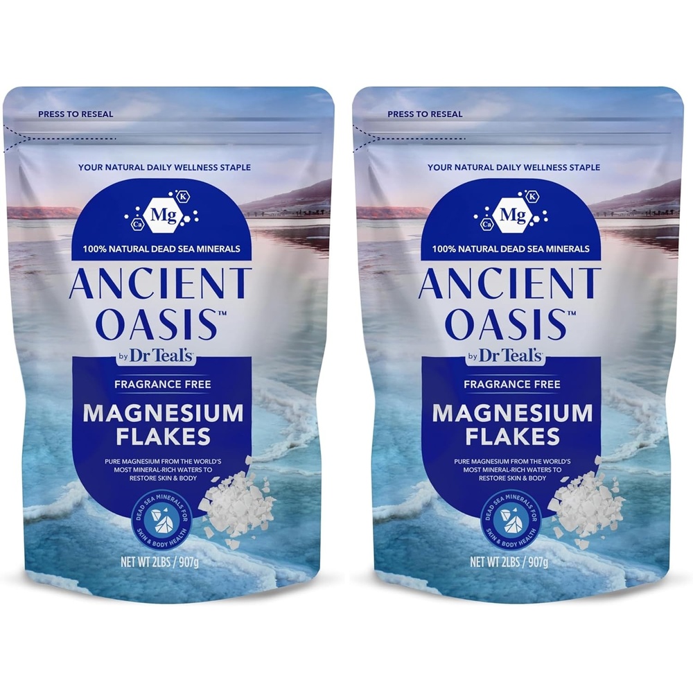 image:imageAncient Oasis by Dr Teals Magnesium Flakes Fragrance Free 2 lbs32 Ounce Pack of 2