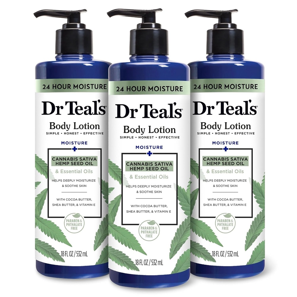 image:imageDr Teals Body Lotion Cannabis Sativa Hemp Seed Oil amp Essential Oils 18 fl oz Pack of 3Cannabis Sativa Hemp Seed Oil