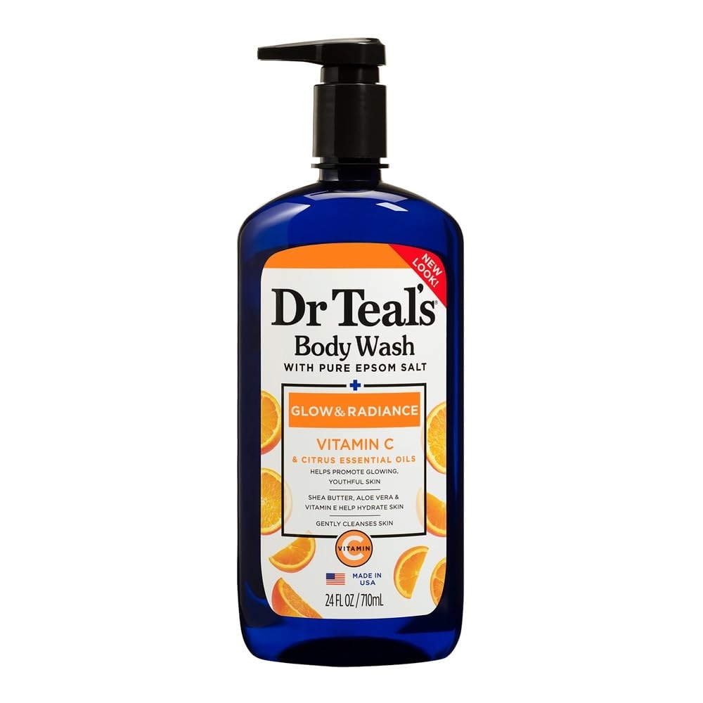 image:imageDr Teals Body Wash with Pure Epsom Salt DaytimeNighttime with Vitamin C amp Sleep Blend 24 fl oz Pack of 224 Fl Oz Pack of 1