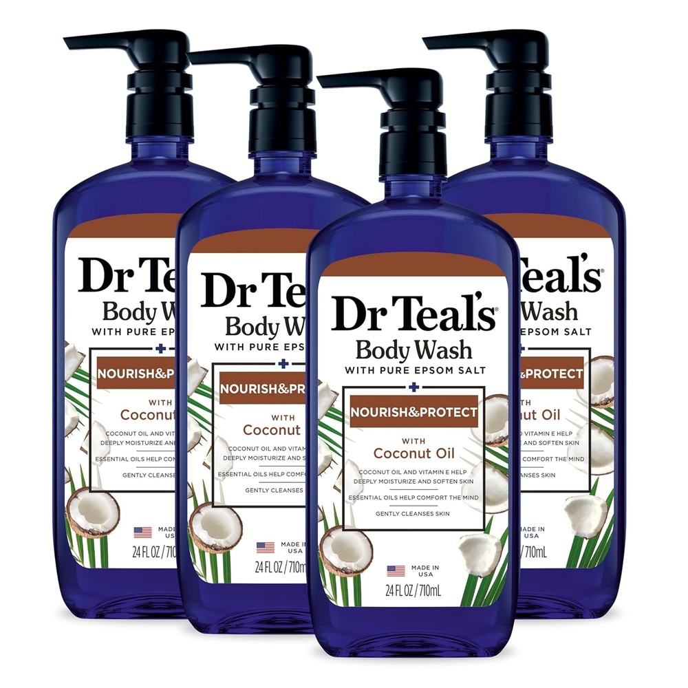 image:imageDr Teals Body Wash with Pure Epsom Salt with Coconut Oil 24 fl oz Pack of 4