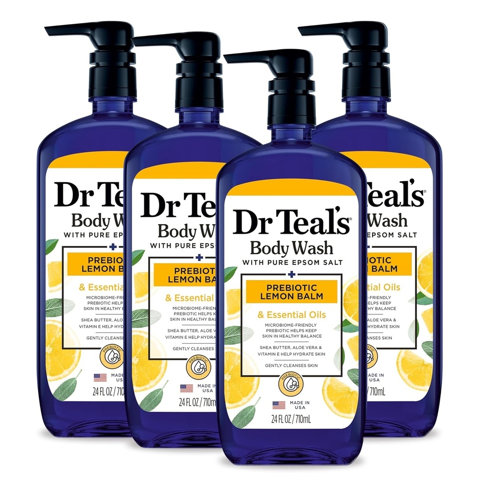 image:imageDr Teals Body Wash with Pure Epsom Salt with Prebiotic Lemon Balm amp Sage 24 fl oz Pack of 4Body Wash