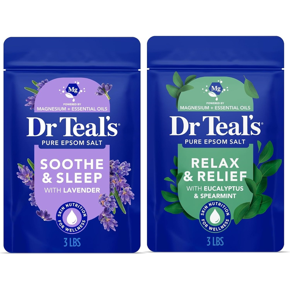 image:imageDr Teals Epsom Salt Magnesium Soak Lavender Eucalyptus amp Wellness Trio 3 lbs Pack of 3Lavender Eucalyptus