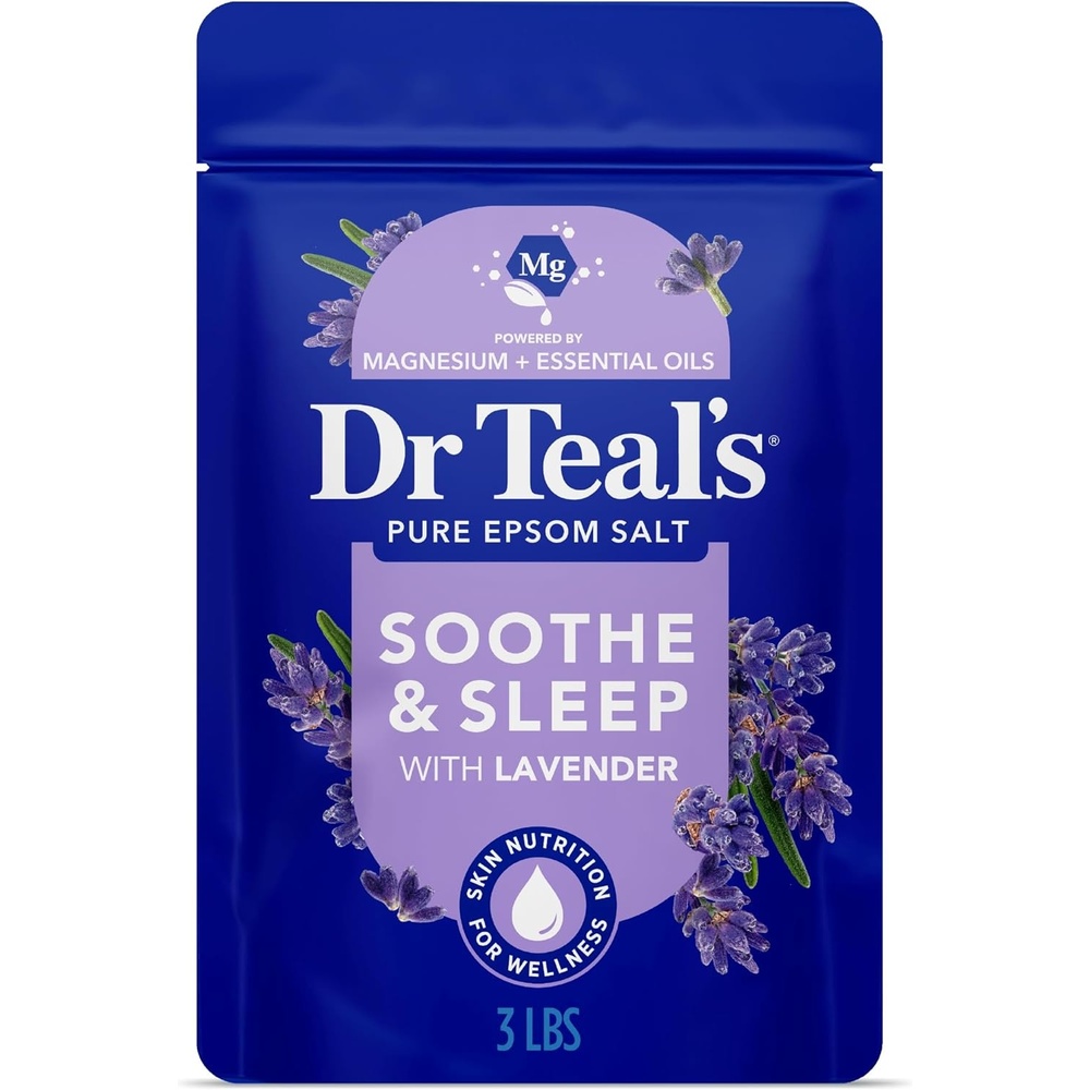 image:imageDr Teals Epsom Salt Magnesium Soak Lavender Eucalyptus amp Wellness Trio 3 lbs Pack of 3Lavender