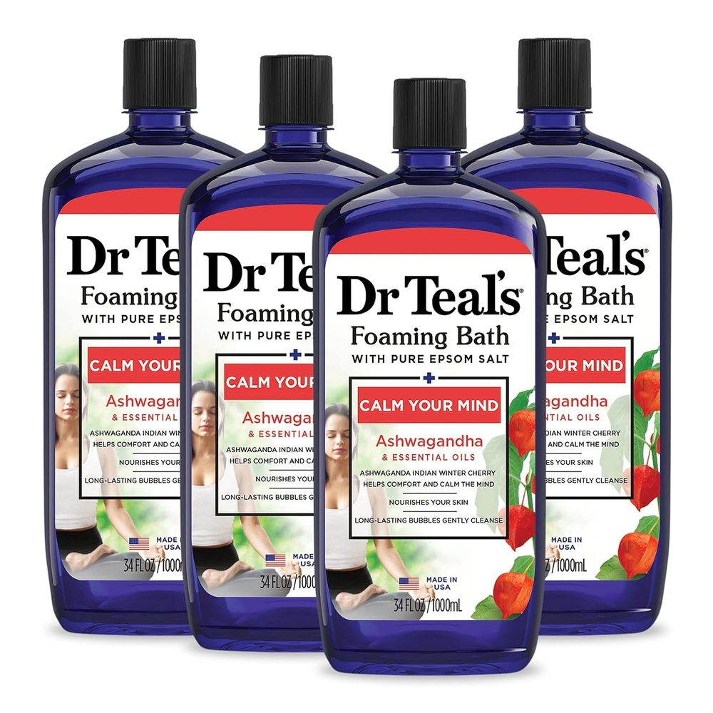 image:imageDr Teals Foaming Bath with Pure Epsom Salt Ashwagandha 34 fl oz Pack of 4Foaming Bath