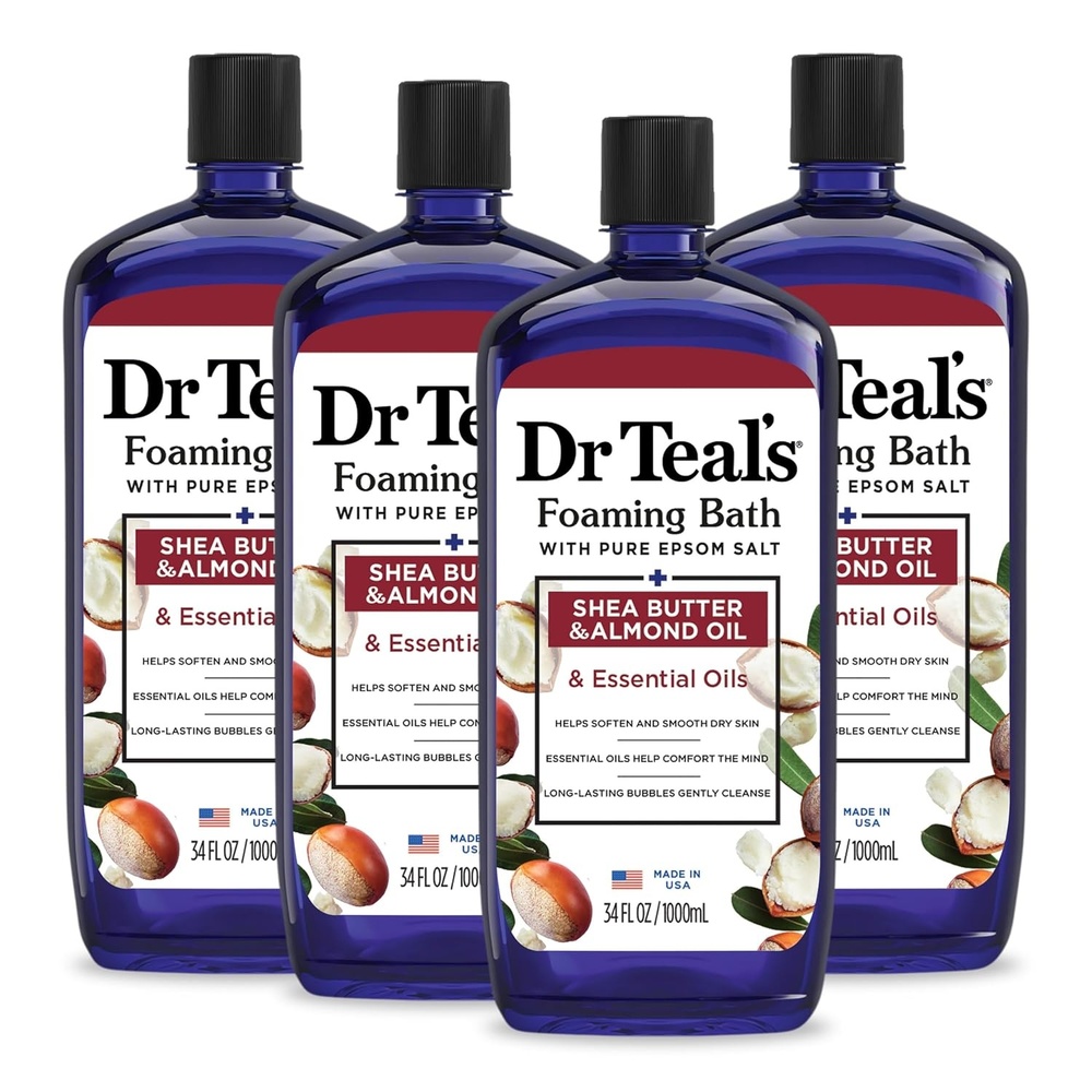 image:imageDr Teals Foaming Bath with Pure Epsom Salt Shea Butter amp Almond 34 fl oz Pack of 4Bathwater Additive