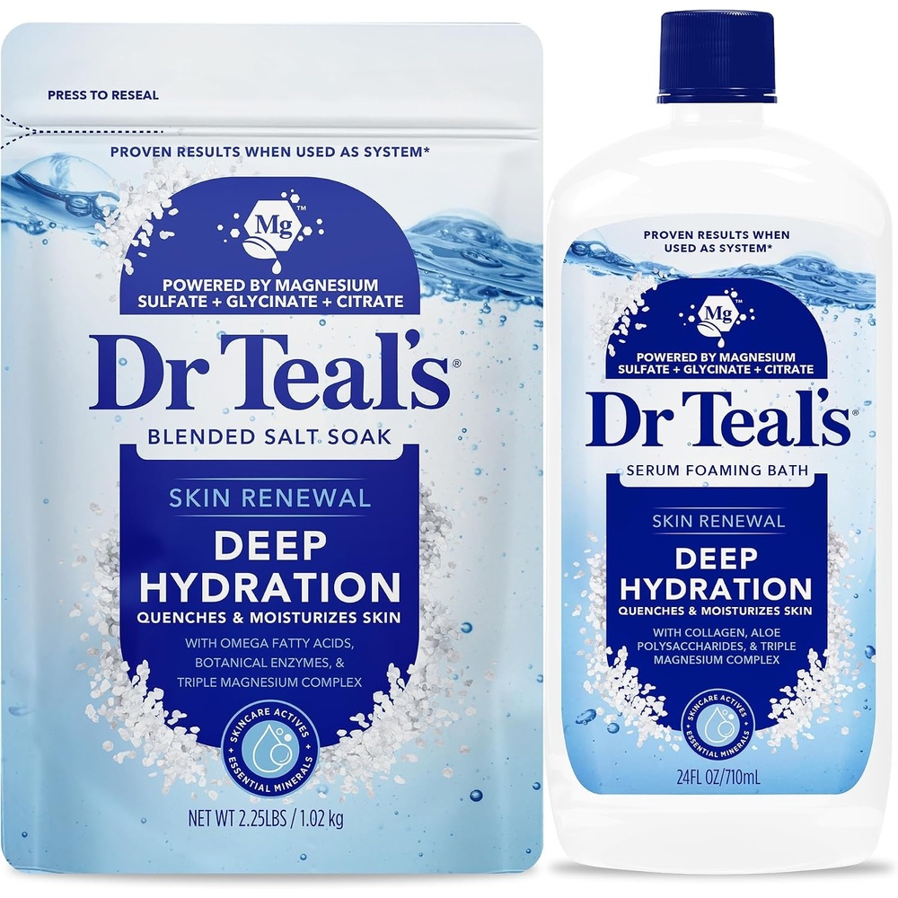 image:imageDr Teals Skin Renewal Deep Hydration Salt amp Foaming Bath Combo Pack