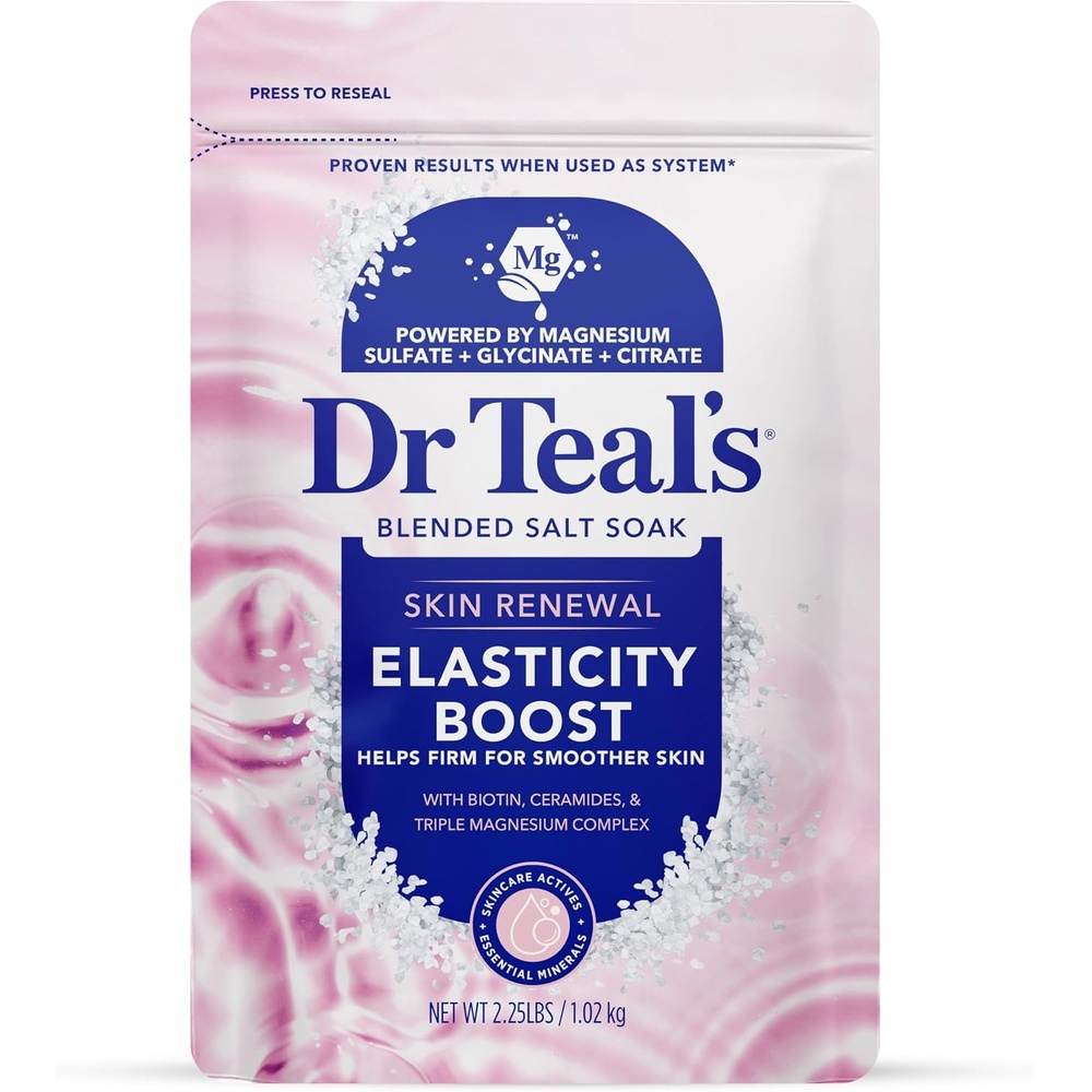 image:imageDr Teals Skin Renewal Elasticity Boost Blended Salt Soak 225 lb36 Ounce Pack of 1