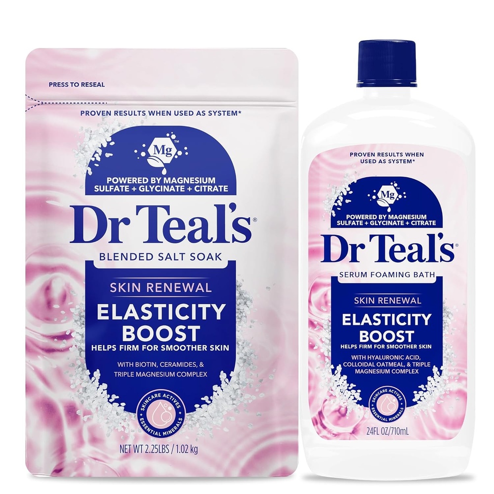 image:imageDr Teals Skin Renewal Elasticity Boost Salt amp Foaming Bath Combo Pack
