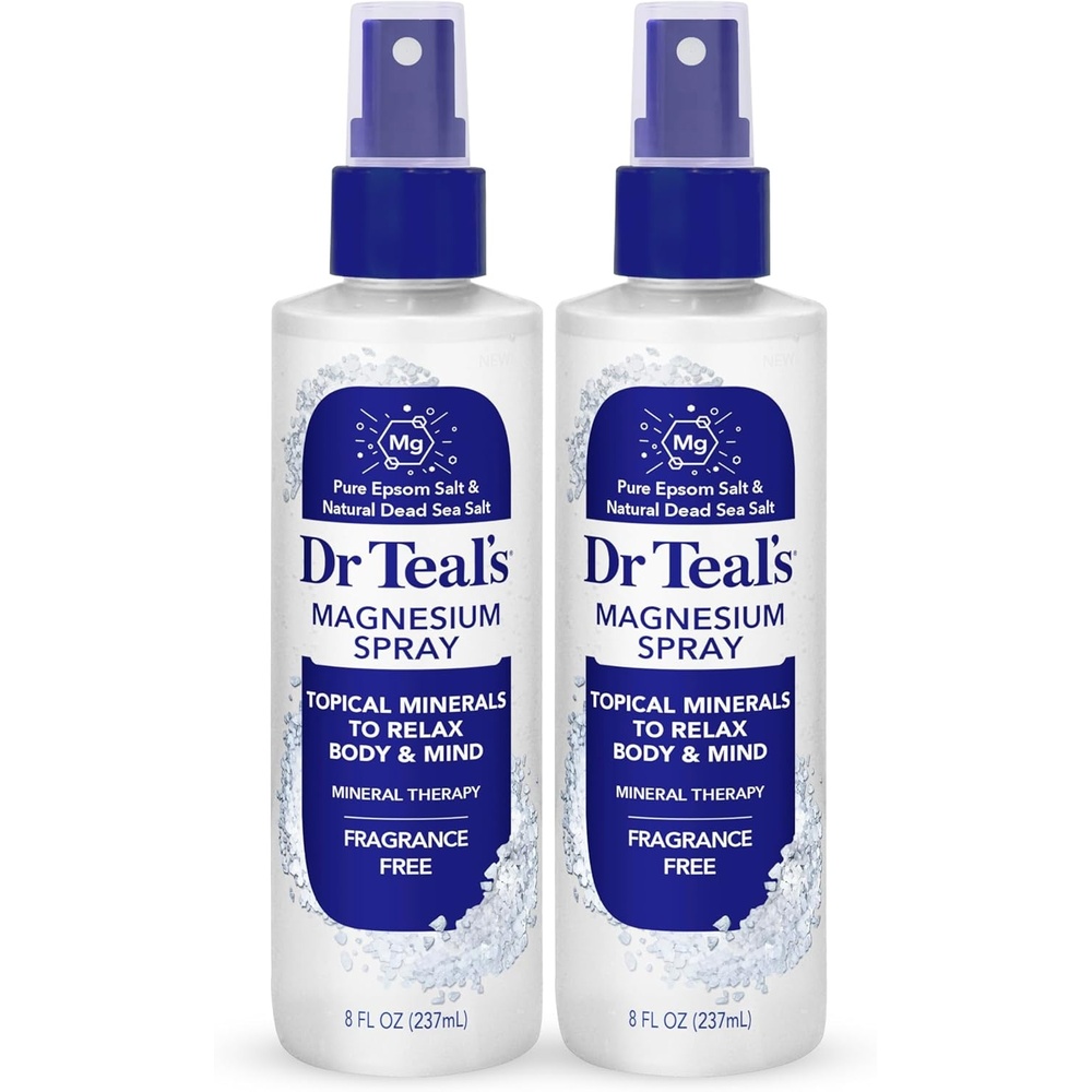 image:imageDr Teals Topical Magnesium Spray with Natural Dead Sea Salt Fragrance Free 8 fl oz Pack of 2