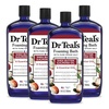 Dr Teal’s Foaming Bath with Pure Epsom Salt, Shea Butter & Almond, 34 fl oz (Pack of 4)(Bathwater Additive+Shea Butter&Almond)
