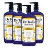 Dr Teal’s Body Wash with Pure Epsom Salt, with Prebiotic Lemon Balm & Sage, 24 fl oz (Pack of 4)(Body Wash)