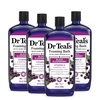 Dr Teal’s Foaming Bath with Pure Epsom Salt, Black Elderberry with Vitamin D, 34 fl oz (Pack of 4)(34 Fl Oz (Pack of 4))