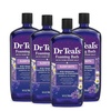 Dr Teal’s Foaming Bath with Pure Epsom Salt, Melatonin Sleep Soak with Essential Oil Blend, 34 fl oz (Pack of 4)