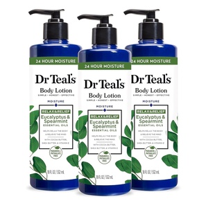 Dr Teal’s Body Lotion, Cannabis Sativa Hemp Seed Oil & Essential Oils, 18 fl oz (Pack of 3)(Eucalyptus & Spearmint)