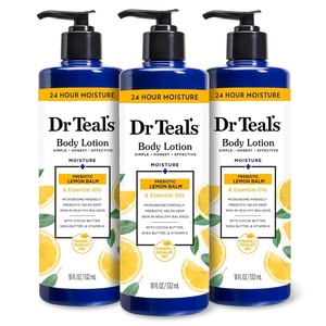 Dr Teal’s Body Lotion, Cannabis Sativa Hemp Seed Oil & Essential Oils, 18 fl oz (Pack of 3)(Lemon Balm)