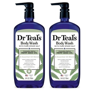 Dr Teal’s Body Wash with Pure Epsom Salt, Daytime/Nighttime with Vitamin C & Sleep Blend, 24 fl oz (Pack of 2)(48 Fl Oz (Pack of 1))