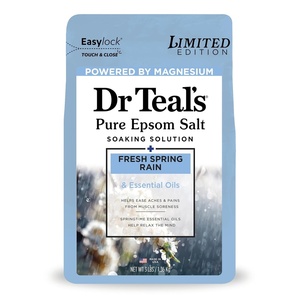 Dr Teal’s Epsom Salt Magnesium Soak, Vanilla Comfort, 3 lbs(Spring Rain)