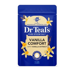 Dr Teal’s Epsom Salt Magnesium Soak, Vanilla Comfort, 3 lbs(Vanilla)