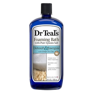 Dr Teal’s Foaming Bath with Pure Epsom Salt, Black Elderberry with Vitamin D, 34 fl oz (Pack of 4)(34 Fl Oz (Pack of 1))