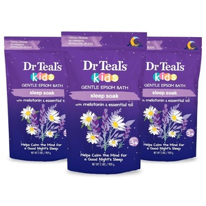 Dr Teal’s Kids Gentle Epsom Salt, Sleep Soak with Melatonin & Essential Oil Blend, 2 lbs (Pack of 3)