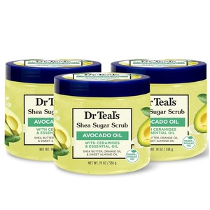 Dr Teal’s Shea Sugar Scrub, Lavender Essential Oils, 19 oz (Pack of 3)(Ceramides & Avocado Essential Oil)