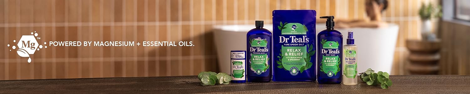 Dr Teal’s | Magnesium & Essential Oils – Relax Body, Calm Mind